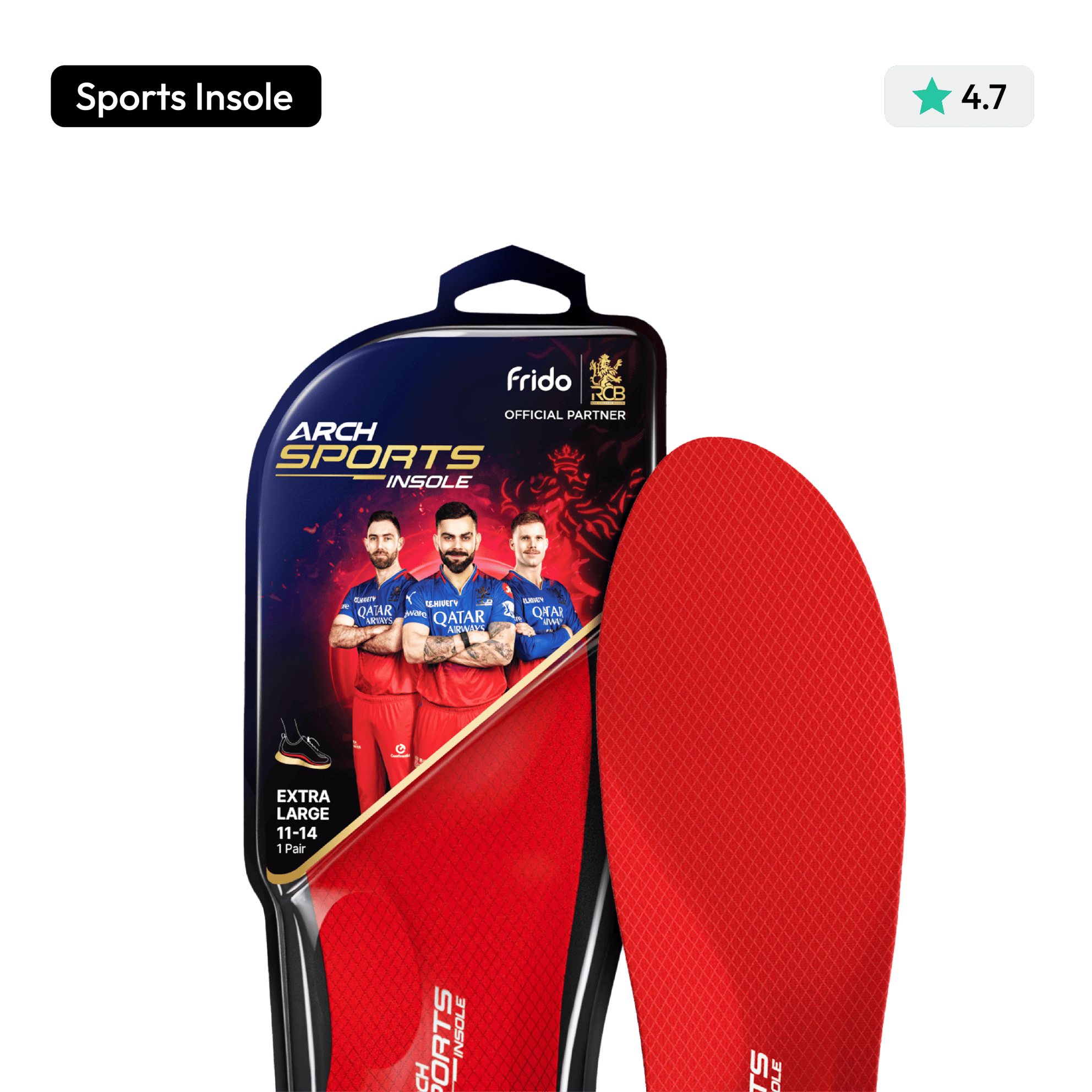 Gel Cloud insoles packaging with 'Trim to Fit' and comfort rating.