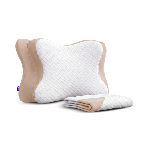 Frido Cervical Butterfly Pillow Cover — Beige