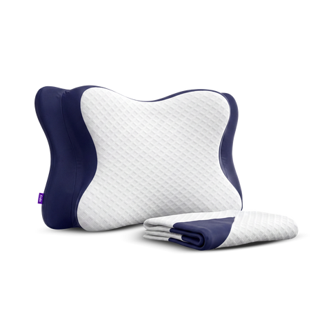Frido Cervical Butterfly Pillow Cover — Blue